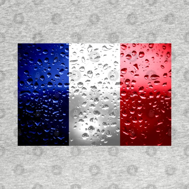 Flag of France - Raindrops by DrPen